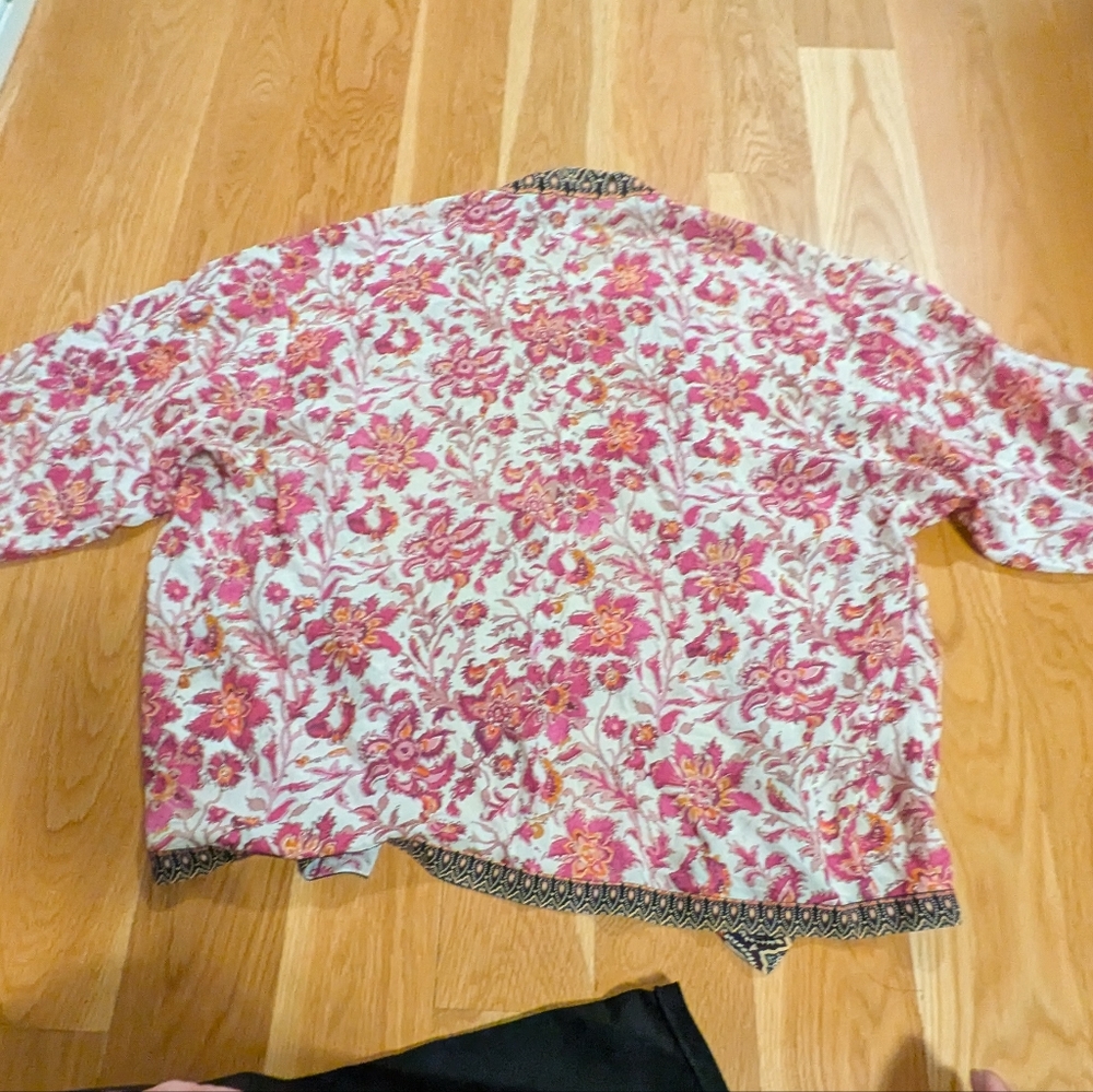 Gerald Darel Floral Kimono Jacket - Size 1 - Picture 8 of 9
